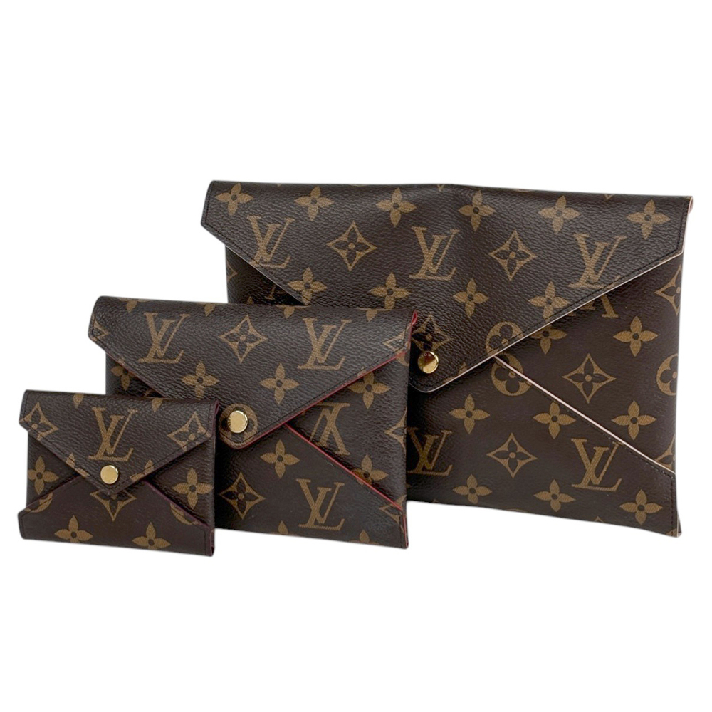 Louis Vuitton Pochette Kirigami Pouch Clutch Bag Monogram Brown